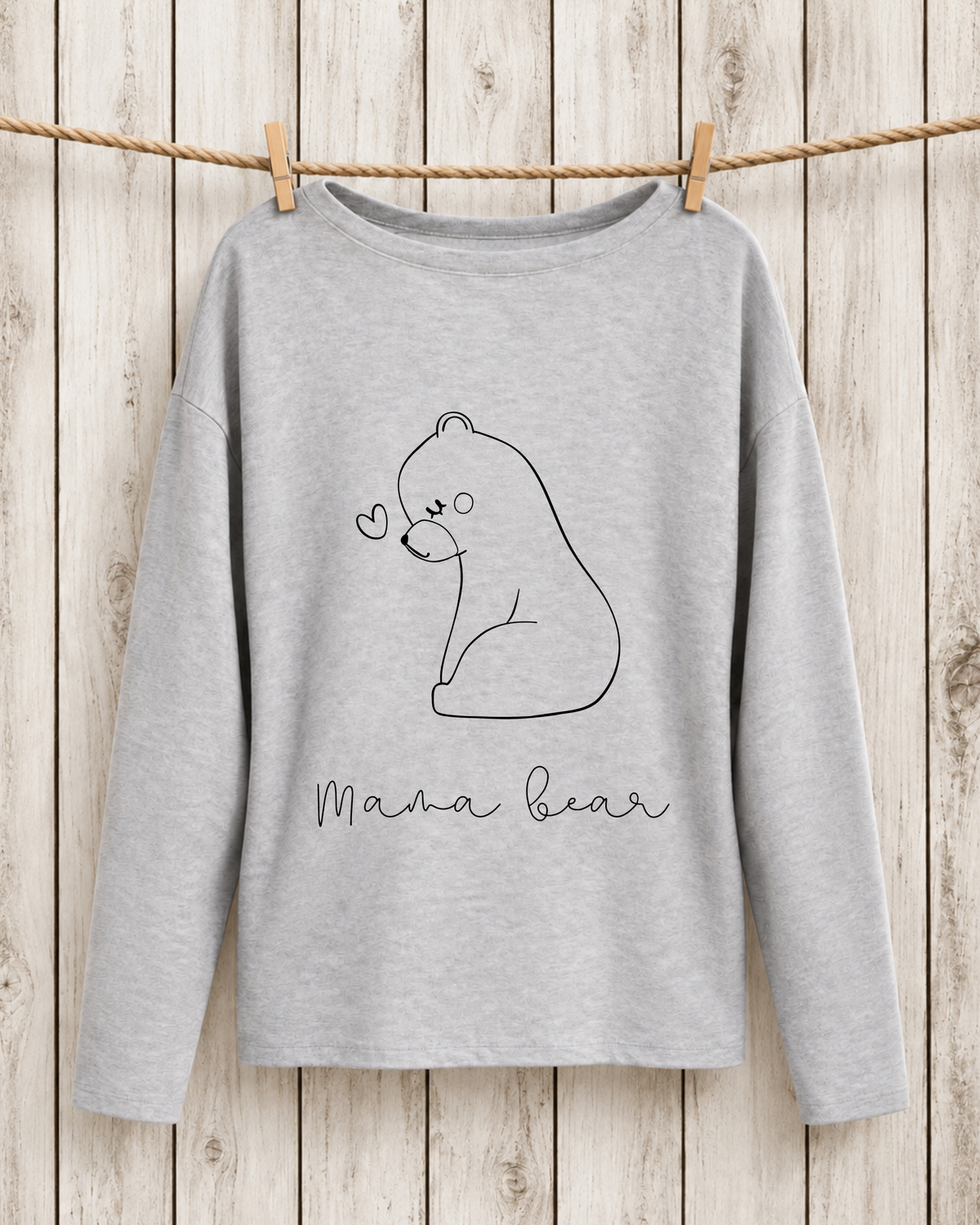 Ženski oversize pulover - mama bear